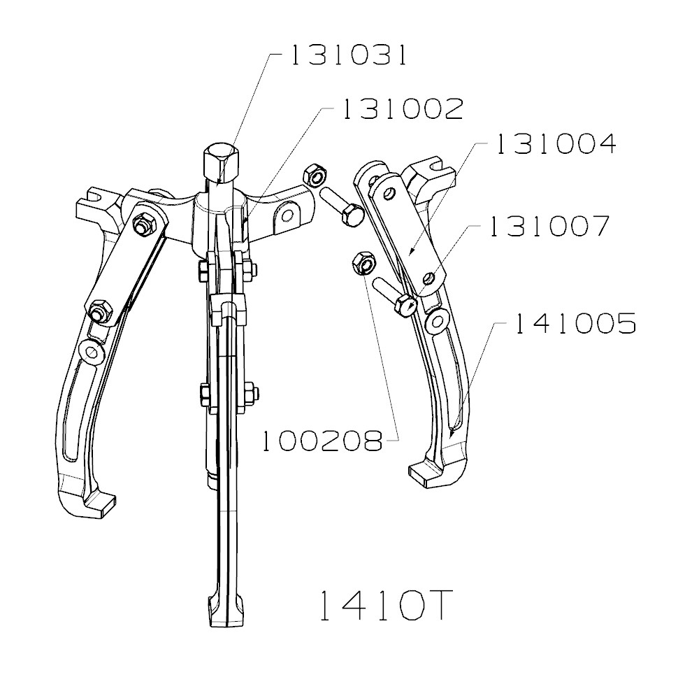 EXTRACTOR REVERSIBLE FORZA SERIE 1400T DE 3 PATAS